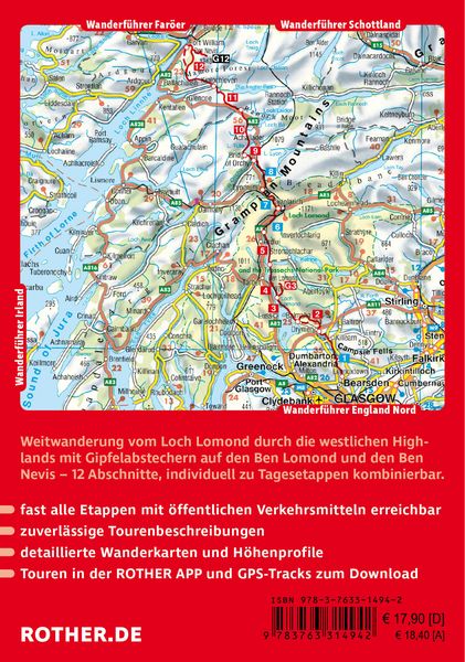 Produktbild: ROTHER Wanderf&uuml;hrer Schottland: West Highland Way. 12 Etappen und 2 Gipfeltouren