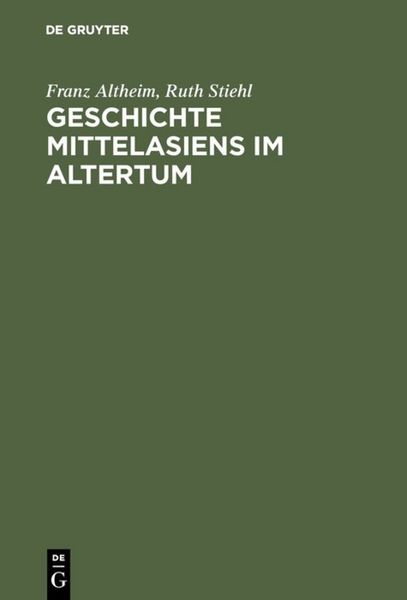 Produktbild: Geschichte Mittelasiens im Altertum