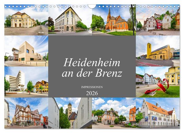 Heidenheim an der Brenz Impressionen (Wandkalender 2026 DIN A3 quer), CALVENDO Monatskalender