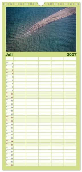 Produktbild: Familienplaner 2027 - D&auml;nemark - Mit dem Wohnmobil durch J&uuml;tland mit 5 Spalten (Wandkalender, 21 x 45 cm) CALVENDO