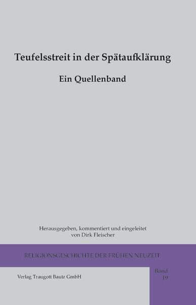 Produktbild: Teufelsstreit in der Sp&auml;taufkl&auml;rung