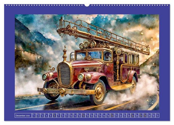 Produktbild: Steampunk power on ground, water, air and space (High Quality Premium Wall Calendar 2026 DIN A2 landscape),CALVENDO 12 Month Wall Calendar