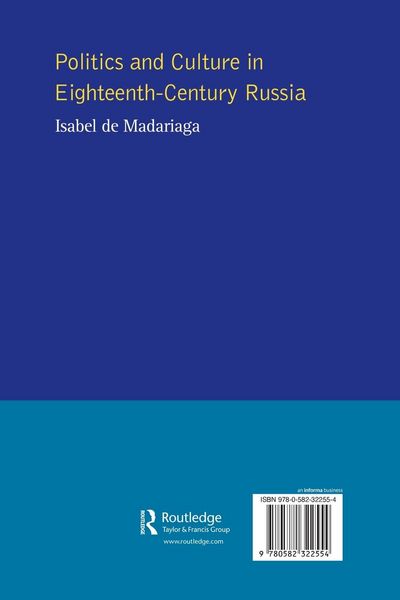 Produktbild: Politics and Culture in Eighteenth-Century Russia