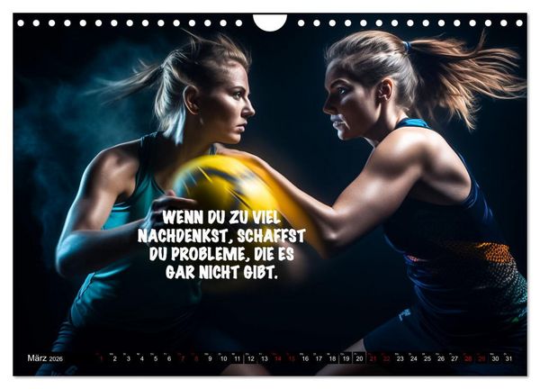 Produktbild: Motivation und Handball (Wandkalender 2026 DIN A4 quer), CALVENDO Monatskalender