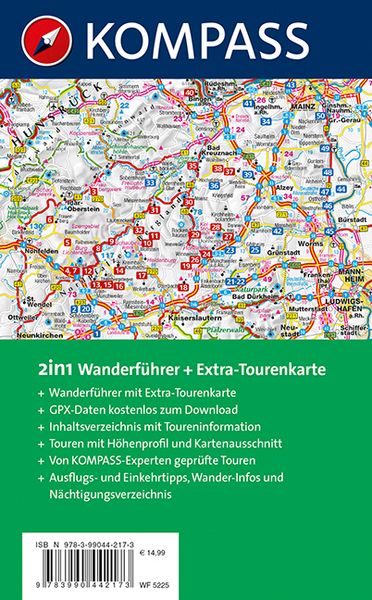Produktbild: KOMPASS Wanderf&uuml;hrer Nordpf&auml;lzer Bergland, Rheinhessen, 50 Touren