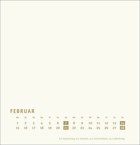 Produktbild: Premium-Bastelkalender gold gro&szlig; 2027