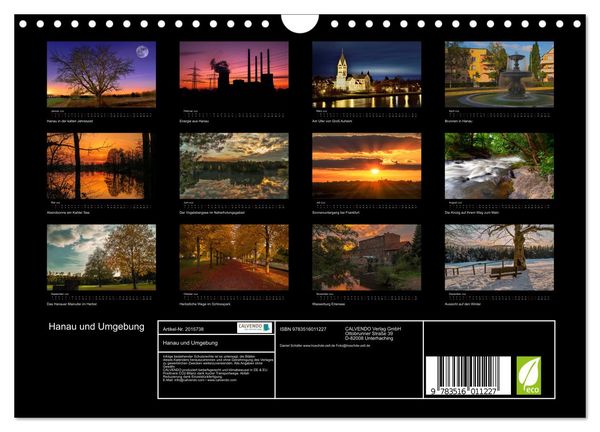 Produktbild: Hanau und Umgebung (Wandkalender 2026 DIN A4 quer), CALVENDO Monatskalender