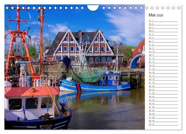 Produktbild: Neuharlingersiel - Ostfrieslands sch&ouml;nstes Hafenst&auml;dtchen (Wandkalender 2026 DIN A4 quer), CALVENDO Monatskalender