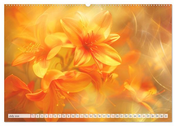 Produktbild: Etherial flowers (High Quality Premium Wall Calendar 2026 DIN A2 landscape),CALVENDO 12 Month Wall Calendar