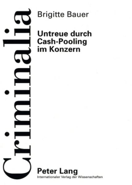 Produktbild: Untreue durch Cash-Pooling im Konzern