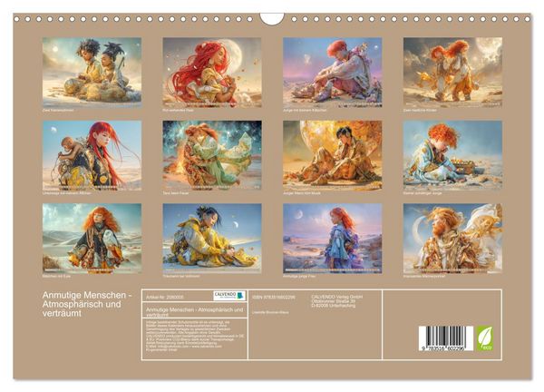 Produktbild: Anmutige Menschen - Atmosph&auml;risch und vertr&auml;umt (Wandkalender 2026 DIN A3 quer), CALVENDO Monatskalender