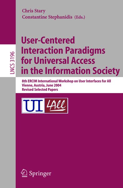 Produktbild: User-Centered Interaction Paradigms for Universal Access in the Information Society