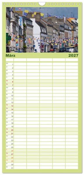 Produktbild: Familienplaner 2027 - Cote Sauvage. Wilde Atlantikk&uuml;ste der Bretagne. mit 5 Spalten (Wandkalender, 21 x 45 cm) CALVENDO