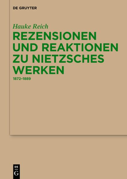 Produktbild: Rezensionen und Reaktionen zu Nietzsches Werken