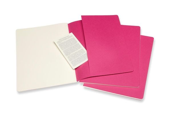 Produktbild: Moleskine Cahier XL, 3er Set, Blanko, Kinetisches Pink