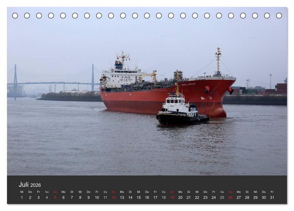 Produktbild: Hafen Hamburg 2026 (Tischkalender 2026 DIN A5 quer), CALVENDO Monatskalender
