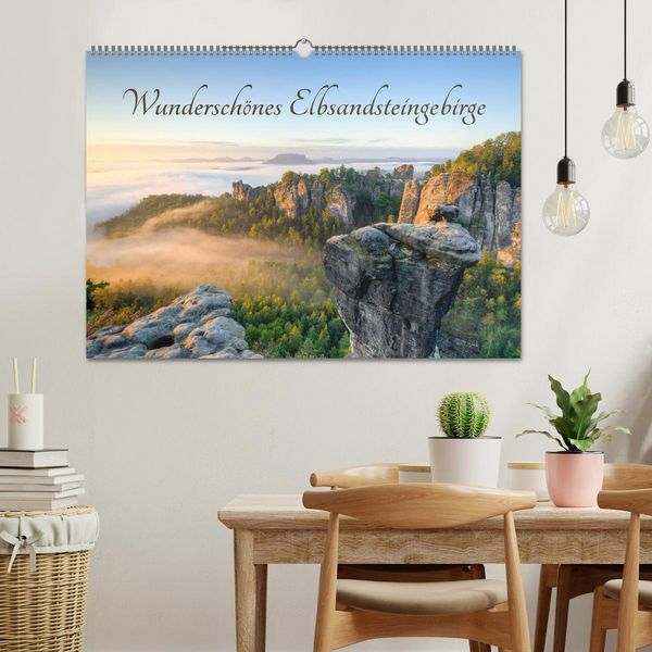 Produktbild: Wundersch&ouml;nes Elbsandsteingebirge (Wandkalender 2026 DIN A2 quer), CALVENDO Monatskalender