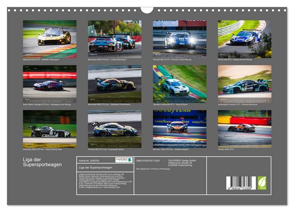 Produktbild: Liga der Supersportwagen (Wandkalender 2026 DIN A3 quer), CALVENDO Monatskalender