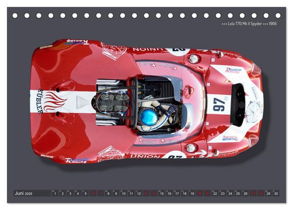 Produktbild: Legenden des Rennsports Historic Sports Cars 1960-1975 (Tischkalender 2026 DIN A5 quer), CALVENDO Monatskalender