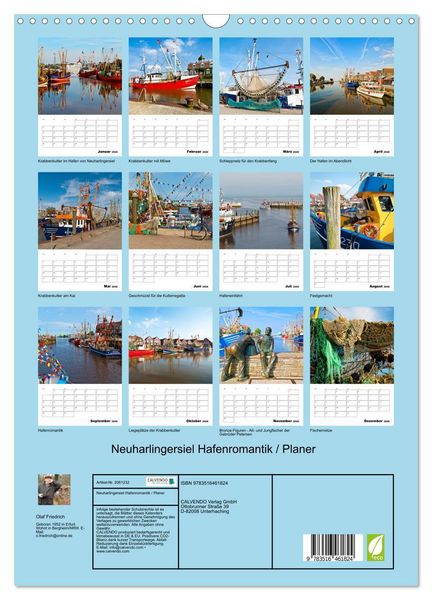 Produktbild: Neuharlingersiel Hafenromantik / Planer (Wandkalender 2026 DIN A3 hoch), CALVENDO Monatskalender