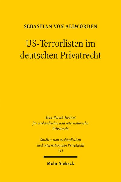Produktbild: US-Terrorlisten im deutschen Privatrecht