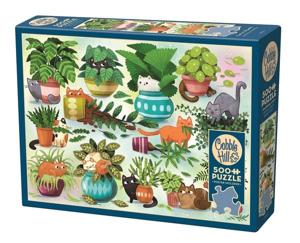 COBBLE HILL PUZZLES - Katzen gegen Pflanzen 500 Teile