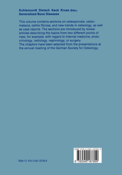 Produktbild: Generalized Bone Diseases
