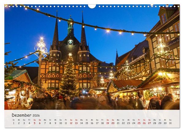Produktbild: Wernigerode - Historische Fachwerkstadt am Harz (Wandkalender 2026 DIN A3 quer), CALVENDO Monatskalender