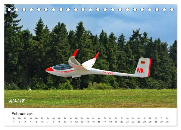 Produktbild: Fliegerschule Wasserkuppe (Tischkalender 2026 DIN A5 quer), CALVENDO Monatskalender