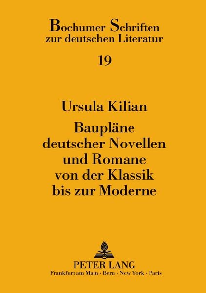 Produktbild: Baupl&auml;ne deutscher Novellen und Romane von der Klassik bis zur Moderne