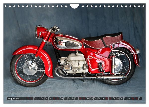 Produktbild: Deutsche Motorrad - Legenden - Rollende Kunstwerke aus alten Zeiten (Wandkalender 2026 DIN A4 quer), CALVENDO Monatskalender