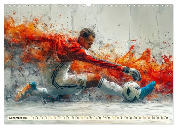 Produktbild: Fu&szlig;ball Torwart (hochwertiger Premium Wandkalender 2026 DIN A2 quer), Kunstdruck in Hochglanz