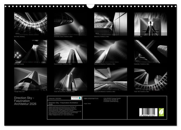 Produktbild: Direction Sky - Faszination Architektur 2026 (Wandkalender 2026 DIN A3 quer), CALVENDO Monatskalender