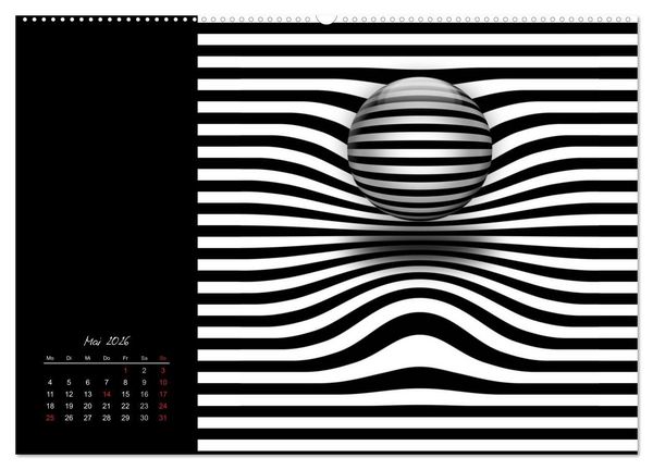 Produktbild: Optische Kunst im Quadrat (Wandkalender 2026 DIN A2 quer), CALVENDO Monatskalender