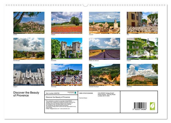 Produktbild: Discover the Beauty of Provence (High Quality Premium Wall Calendar 2026 DIN A2 landscape),CALVENDO 12 Month Wall Calendar