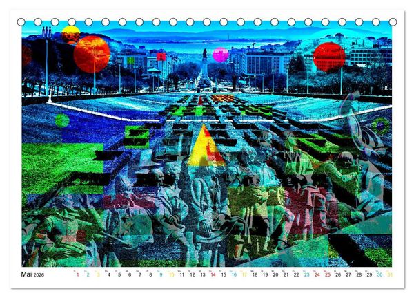 Produktbild: Lissabon One Day (Tischkalender 2026 DIN A5 quer), CALVENDO Monatskalender