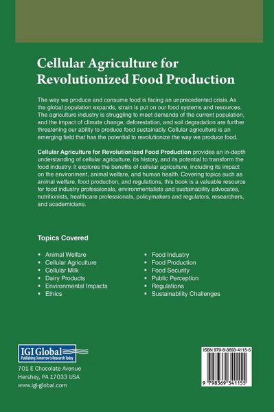 Produktbild: Cellular Agriculture for Revolutionized Food Production