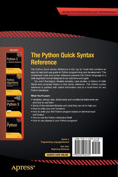 Produktbild: The Python Quick Syntax Reference