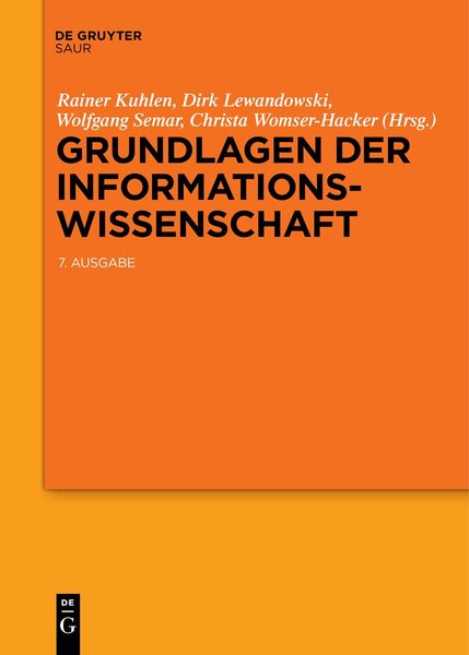 Produktbild: Grundlagen der Informationswissenschaft