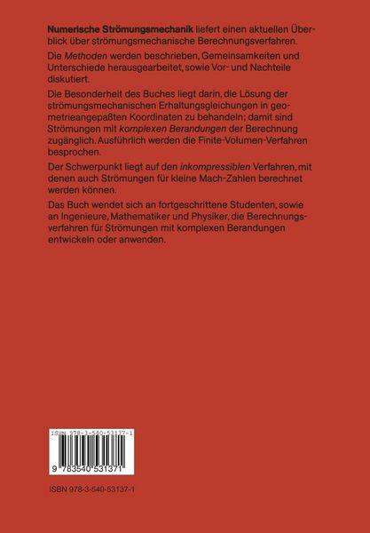 Produktbild: Numerische Str&ouml;mungsmechanik