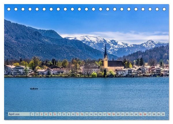 Produktbild: Malerischer Tegernsee (Tischkalender 2026 DIN A5 quer), CALVENDO Monatskalender