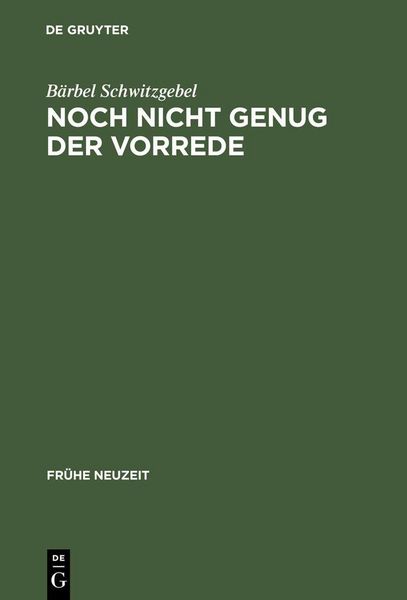 Produktbild: Noch nicht genug der Vorrede