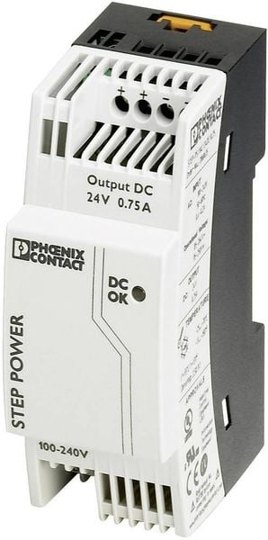 Phoenix Contact STEP-PS/1AC/24DC/0.75 Hutschienen-Netzteil (DIN-Rail)  24 V/DC 0.83 A 18 W Anzahl Ausgänge:1 x  Inhalt 1