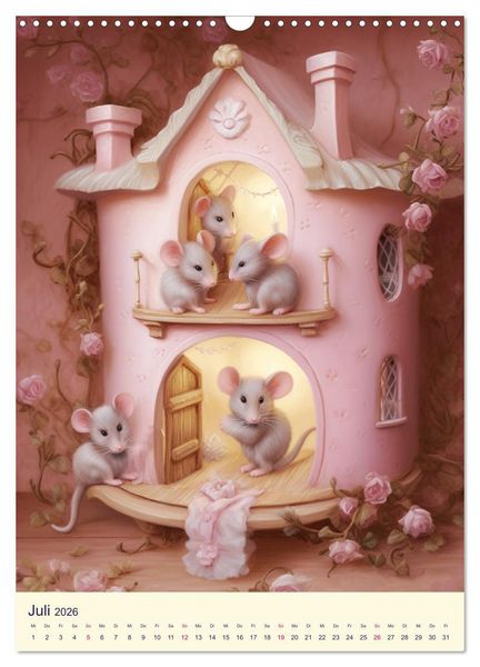Produktbild: Rosa Traumland. Zauberhafte Wunderwelt (Wandkalender 2026 DIN A3 hoch), CALVENDO Monatskalender