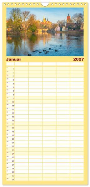 Produktbild: Familienplaner 2027 - Merseburg - Meine Domstadt an der Saale mit 5 Spalten (Wandkalender, 21 x 45 cm) CALVENDO