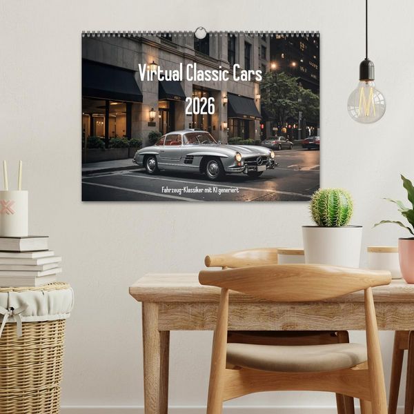 Produktbild: Virtual Classic Cars (Wandkalender 2026 DIN A3 quer), CALVENDO Monatskalender