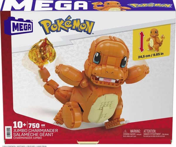 Mega Bloks - Pokémon Jumbo Glumanda Collector Figur (beweglich), Bauset