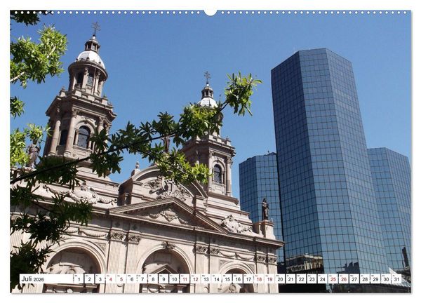 Produktbild: Von den Anden zum Pazifik - Santiago de Chile und Umgebung (Wandkalender 2026 DIN A2 quer), CALVENDO Monatskalender