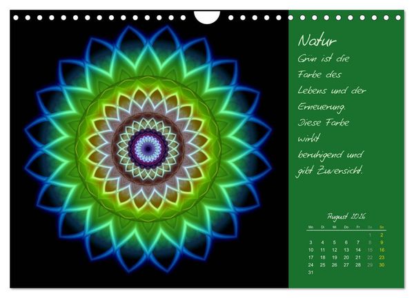 Produktbild: Kleine Chakrenlehre (Wandkalender 2026 DIN A4 quer), CALVENDO Monatskalender