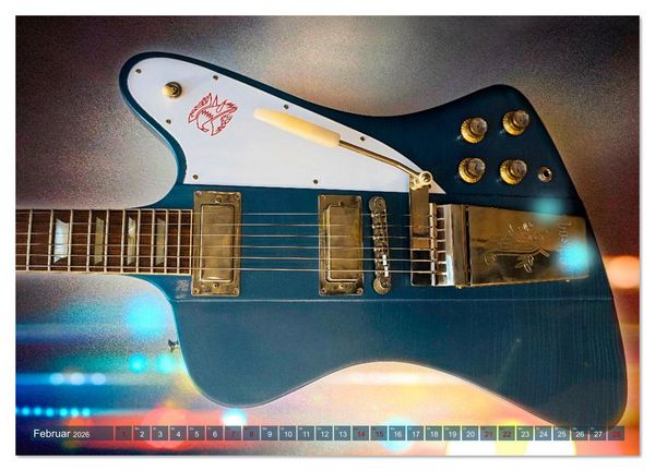 Produktbild: Traumgitarren - the Sound of Rock (Wandkalender 2026 DIN A2 quer), CALVENDO Monatskalender